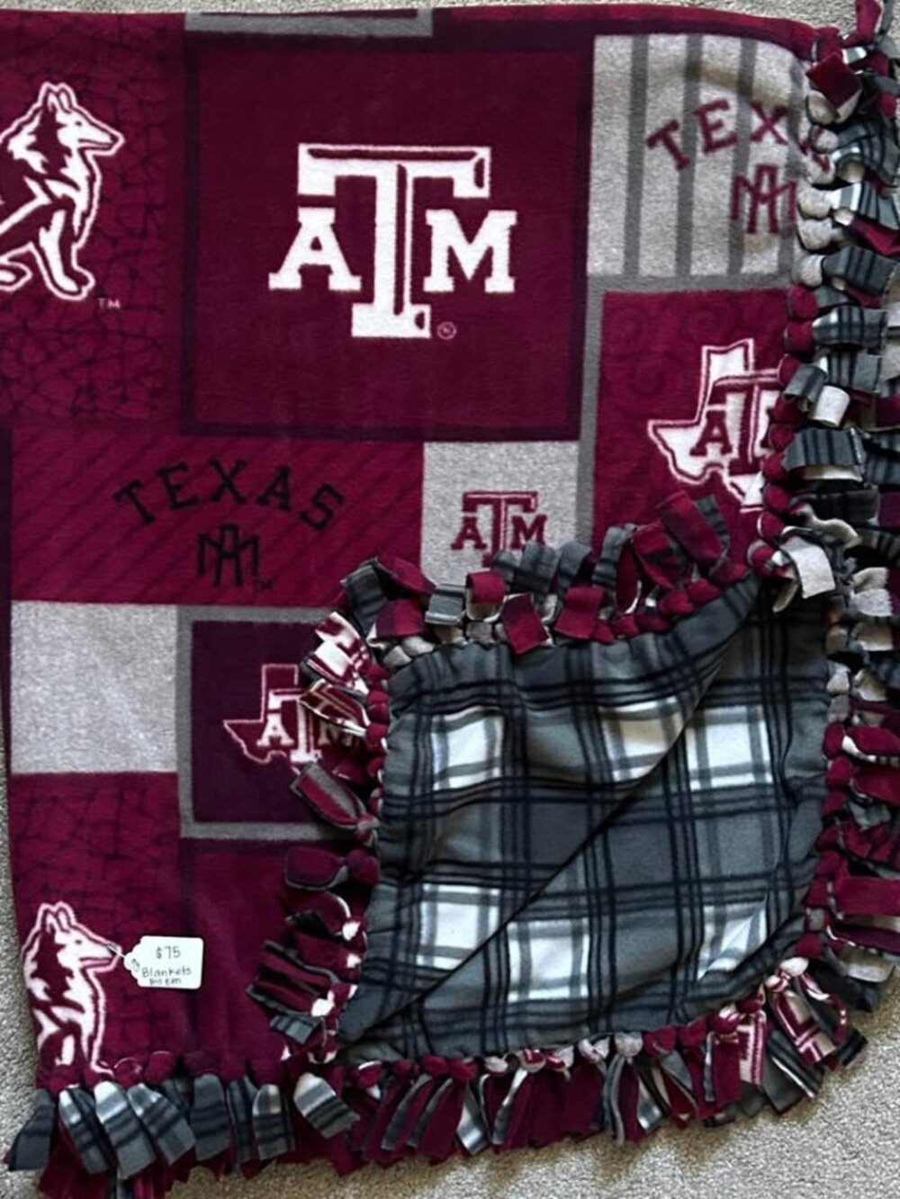 Texas A&M Fleece Tie Blanket